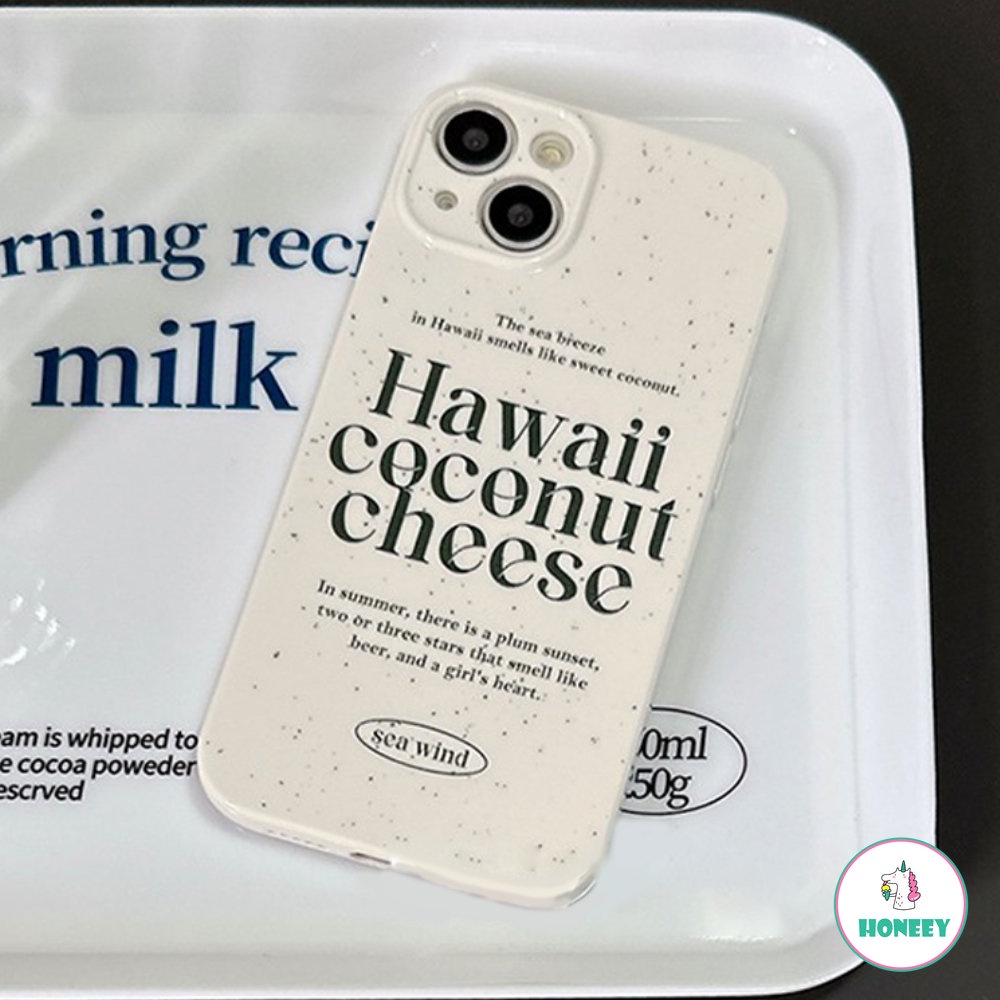 IPHONE Retro Coconut Cheese Sea Wind Art Phone Case Untuk Iphone14 13 12 11 Pro Max14 Plus Case Lucu Manis Kartun Soft Cover