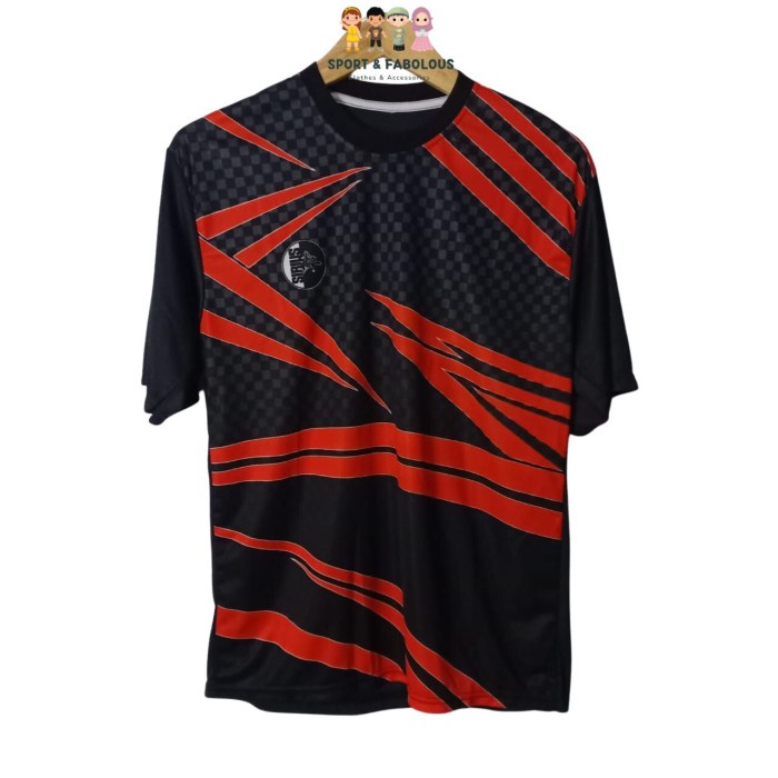 Baju Badminton Voli Pria Hitam Original Premium Dryfit Murah Adem Awet - M