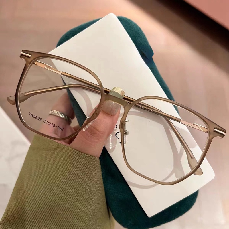 (YUZHU) Oversized Frame Irregular Anti Blue Light Kacamata Untuk Wanita Korea Fashion TR90 Kacamata Komputer Anti Radiasi