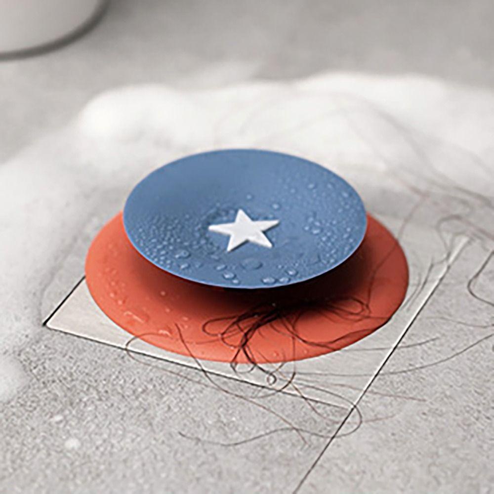 Populer 3Pieces Floor Drain Pad Aksesoris Wastafel Dapur Perlengkapan Dapur Kamar Mandi Penutup Saluran Air Filter Rambut Aksesoris Kamar Mandi Colander Silicone Sink Stopper