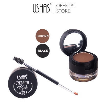 Ushas 2in1 Eyebrow Powder & gel BPOM