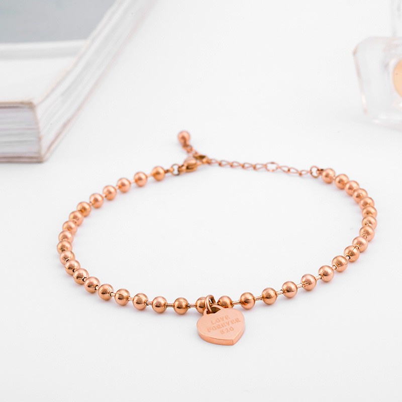 GROSIR Gelang Kaki love Fastastic Newyork biji lada titanium stainless steel 316l anti karat import berkualitas bisa bayar di tempar COD