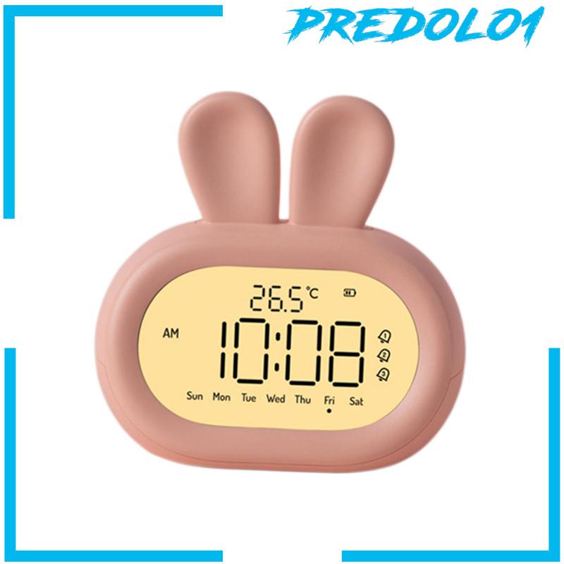 [Predolo1] Lampu Tidur Rechargeable Meja Touch Control Digital Alarm Clock