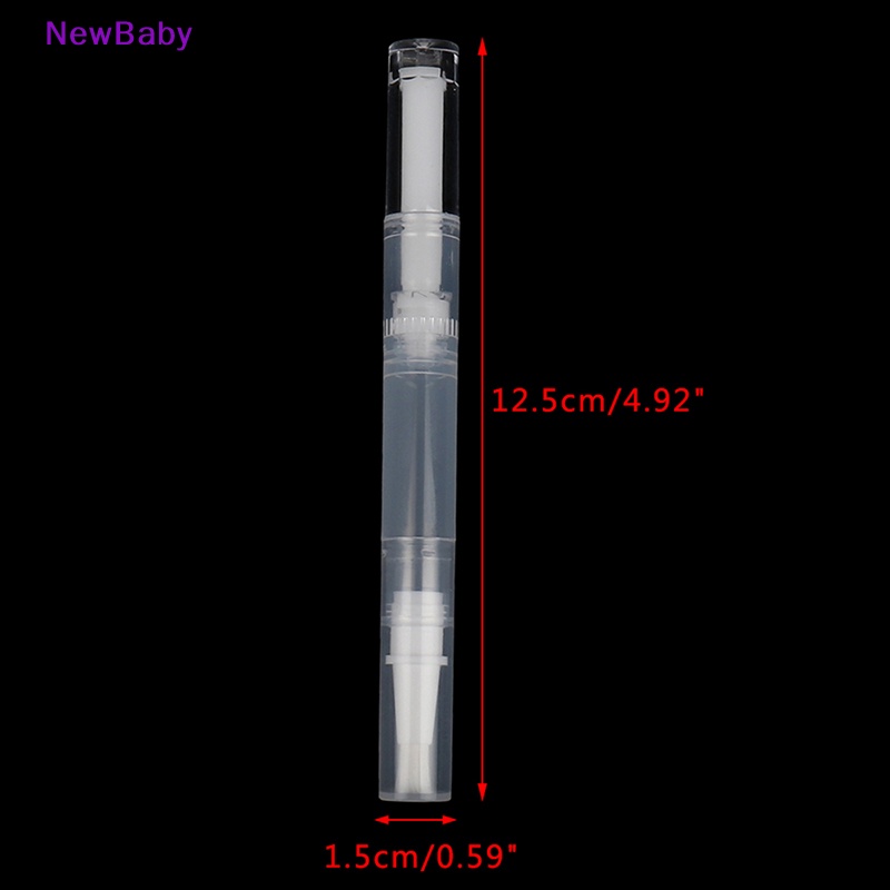 Newbaby 5Pcs 3ML Minyak Nutrisi Kuku Kosong Pen Botttle Dengan Brush Aplikator Nail Tools ID