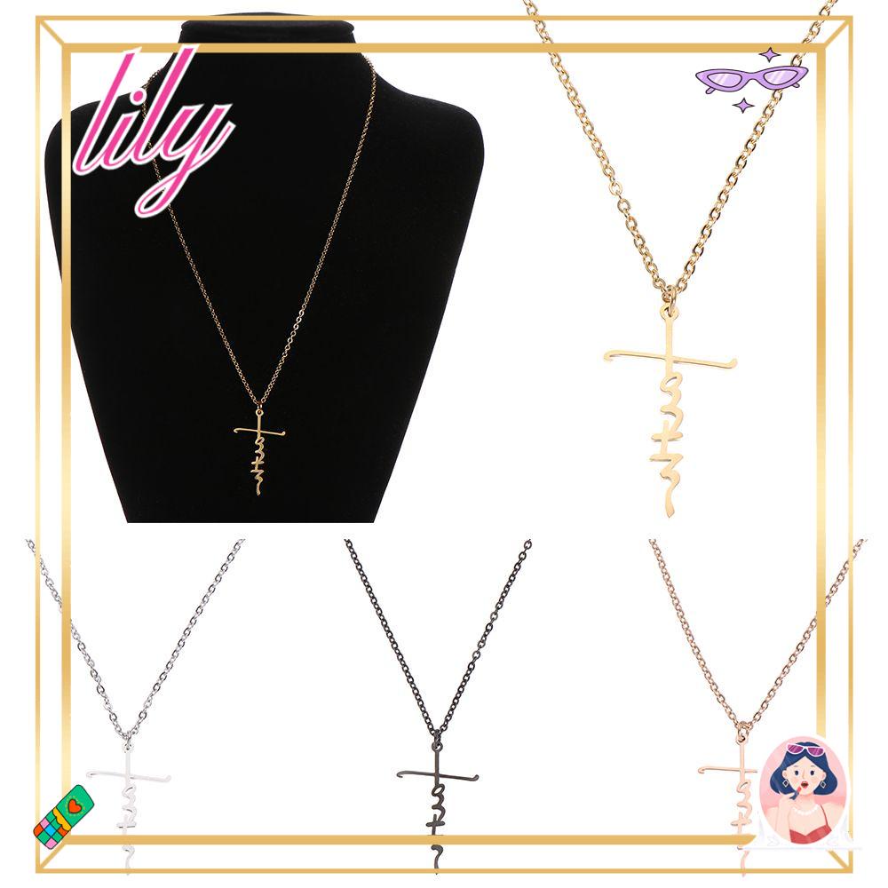 Lily Faith Kalung Wanita Yesus Anti Karat Liontin Fashion Perhiasan Hadiah Pernikahan Gelang