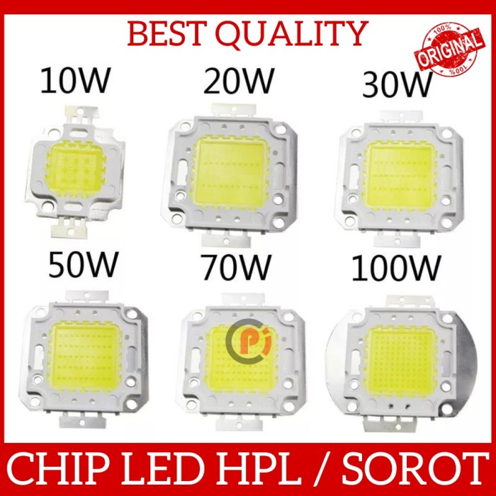 High Power LED Chip HPL 20 50 100 W 12V 32V 220V Pengganti Lampu Sorot