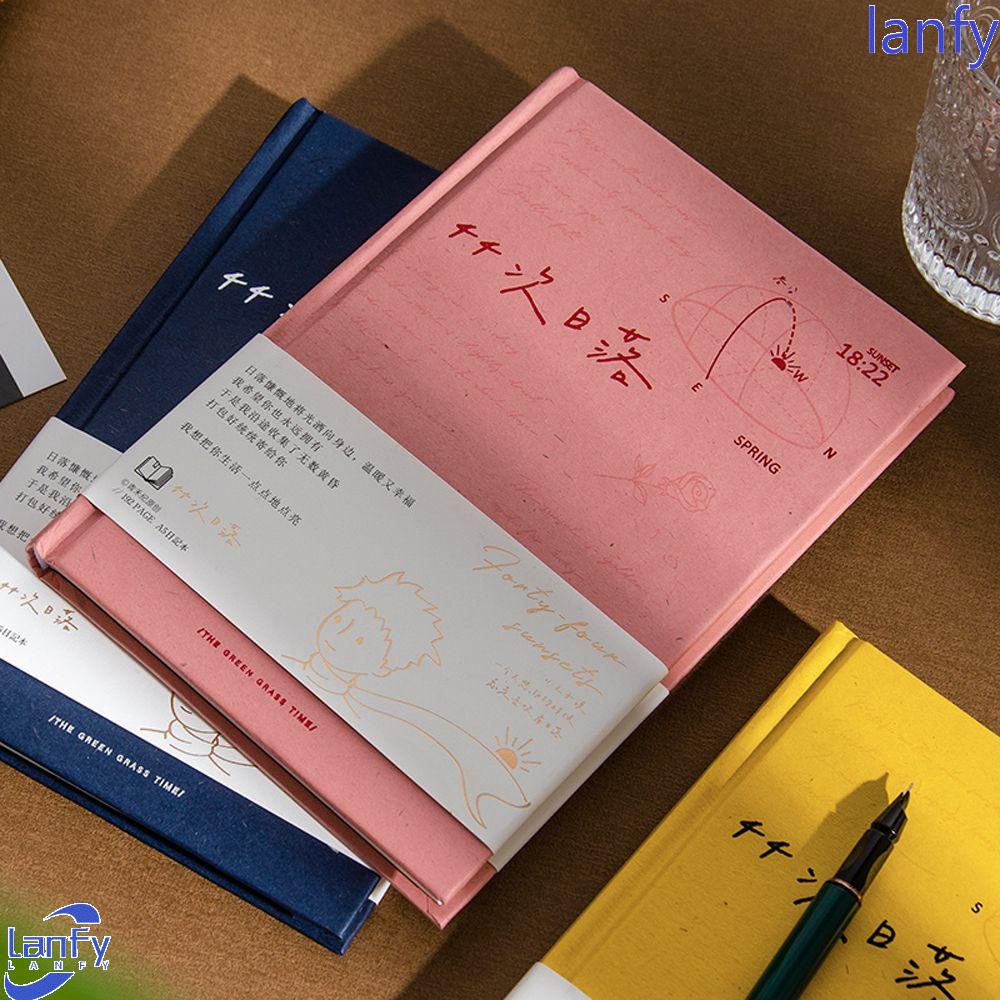 Lanfy Diary Notebook Pangeran Kecil Lucu Vintage Jadwal Planner Ivory Putih Kertas Sekolah Alat Tulis Supply Buku Sketsa DIY Scrapbook Handbook