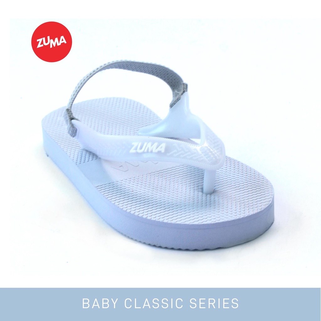 Zuma Indonesia - Zuma Baby Boys Classic 1 Sandal Jepit Bayi Tali - Steel Blue