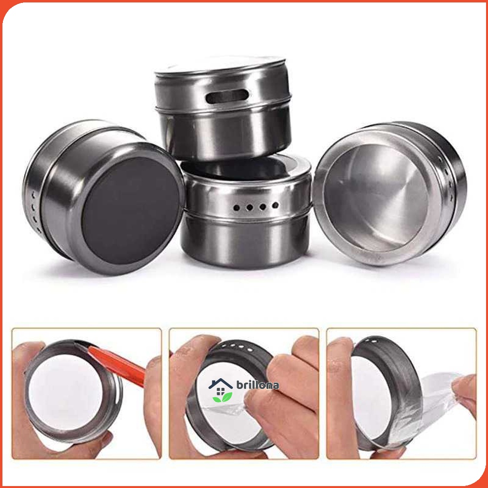 Leten Tempat Bumbu Makanan Magnetic Spice Jar Container 1 PCS - C121