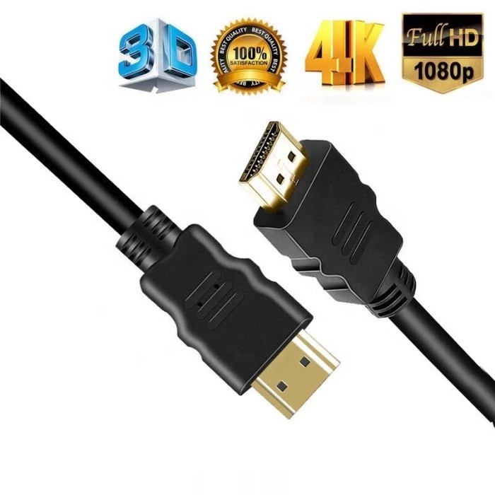 HDMI 1.5M HITAM POLOS HDMI TO HDMI 1.5 m 1080P V1.4 3D HQ Termurah