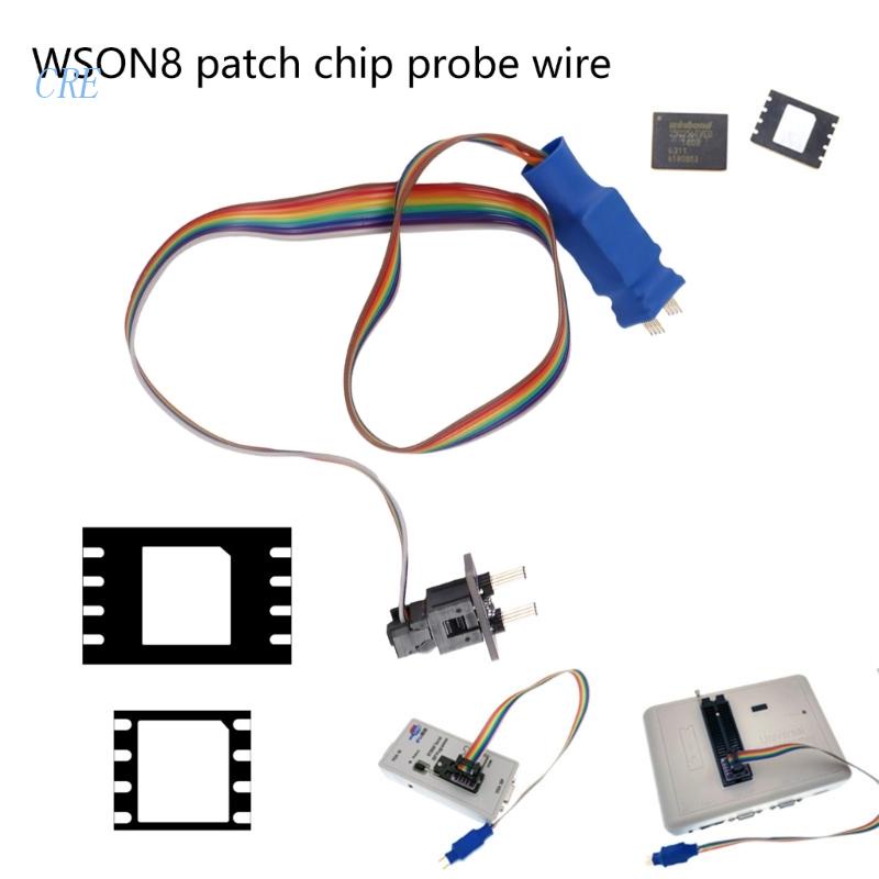 Cre Upgraded Chip Probe Line DFN8 QFN8 WSON8 Read/Tulis Probe Pembakaran 1.27 Test Probe Pengoperasian Mudah Compact-size Dura