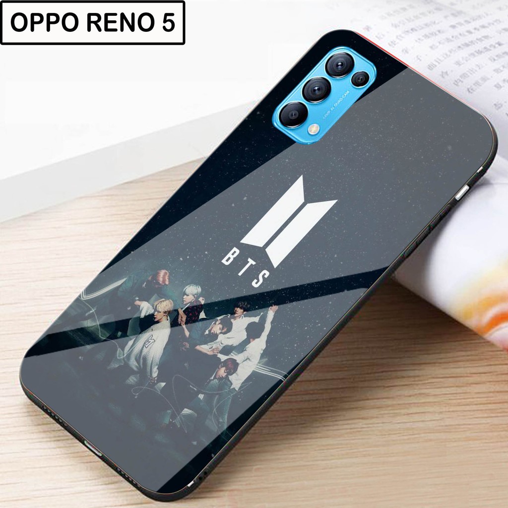GLASS Softcase Kaca Oppo Reno 5 - Case Hp Oppo Reno 5 - Casing Hp Oppo Oppo Reno 5