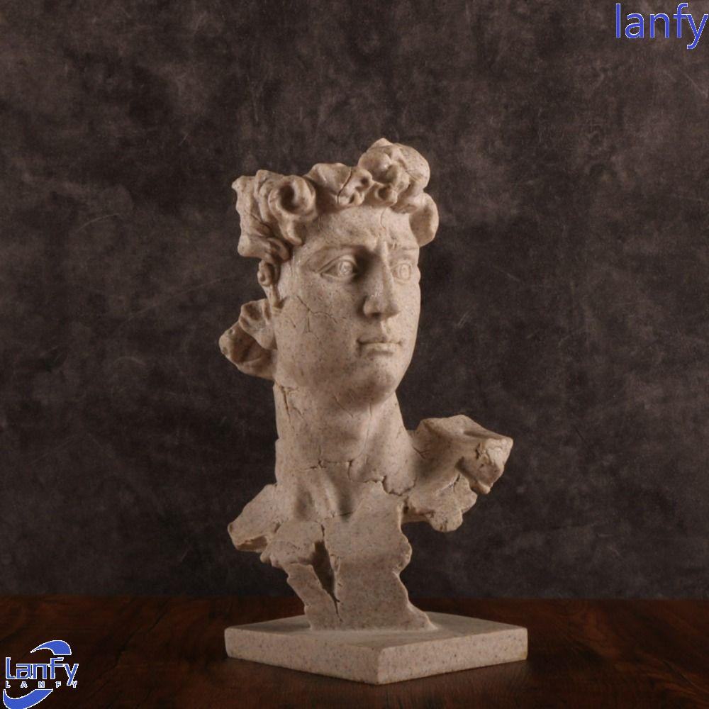 Lanfy Patung Figure Resin Pengerjaan Indah Ruang Tamu Kamar Tidur Minimalis Indah Plester Kepala Ornamen