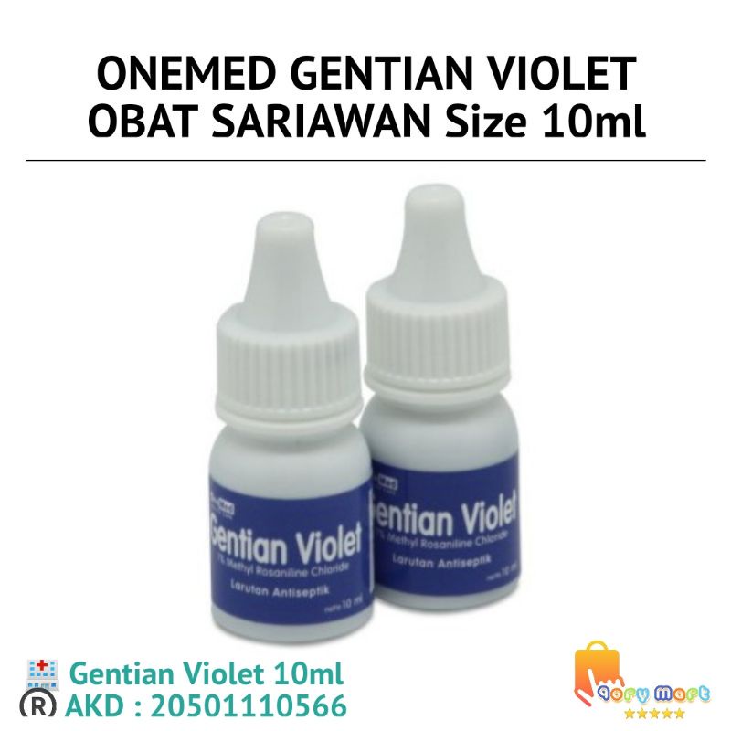 Penghilang sariawan - obat sariawan GENTIAN VIOLET onemed 10ml