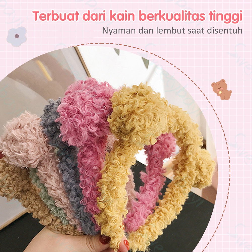 Sweetybayi Bandana bayi anak kuping beruang bulu Bando anak telinga bear Headband anak