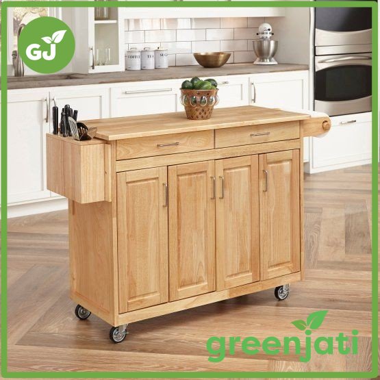 grobak dapur, benton kitchen cart kayu furniture jepara