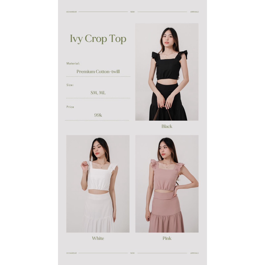 Ivy Crop Top - Ocha Wear Tube Top