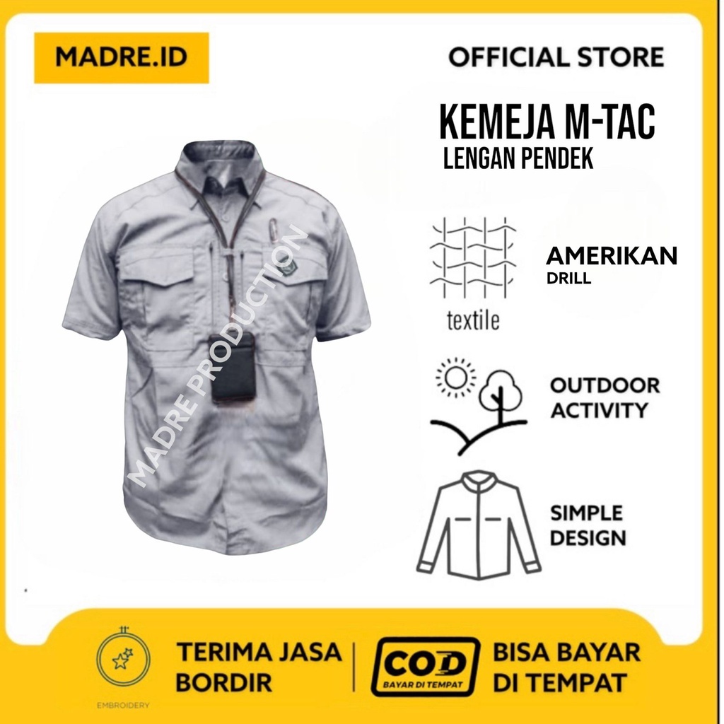 Kemeja R Tac Lengan Pendek / kemeja lapangan / kemeja tactical
