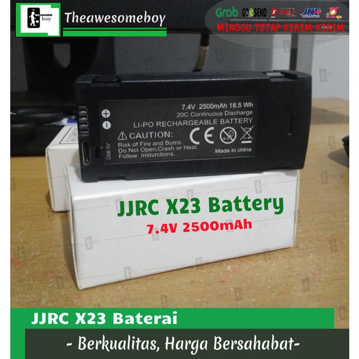 JJRC X23 Battery 7.4V 2500mAh Drone Baterai