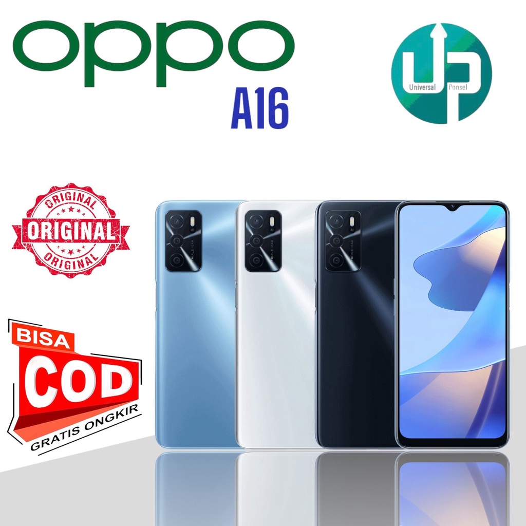 OPPO A16 32GB SMARTPHONE ORIGINAL RAM 3GB/32GB  - GARANSI RESMI