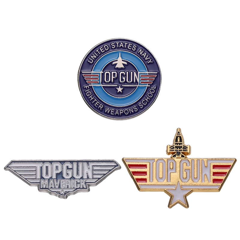 Film Dan Televisi Peripheral Fighter Squadron Pilot Logo Ransel Logam Enamel Lencana Aksesoris Pakaian