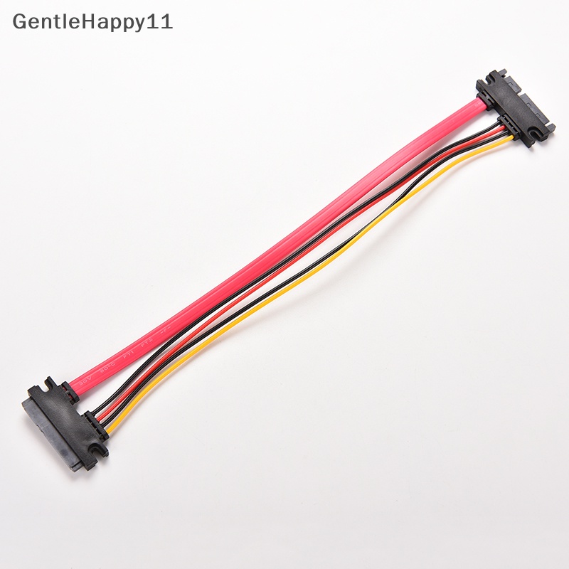 Gentlehappy 12inch Male to Female7+15Pin SATA Data HDD Power Combo Perpanjang Kabel Ekstensi id