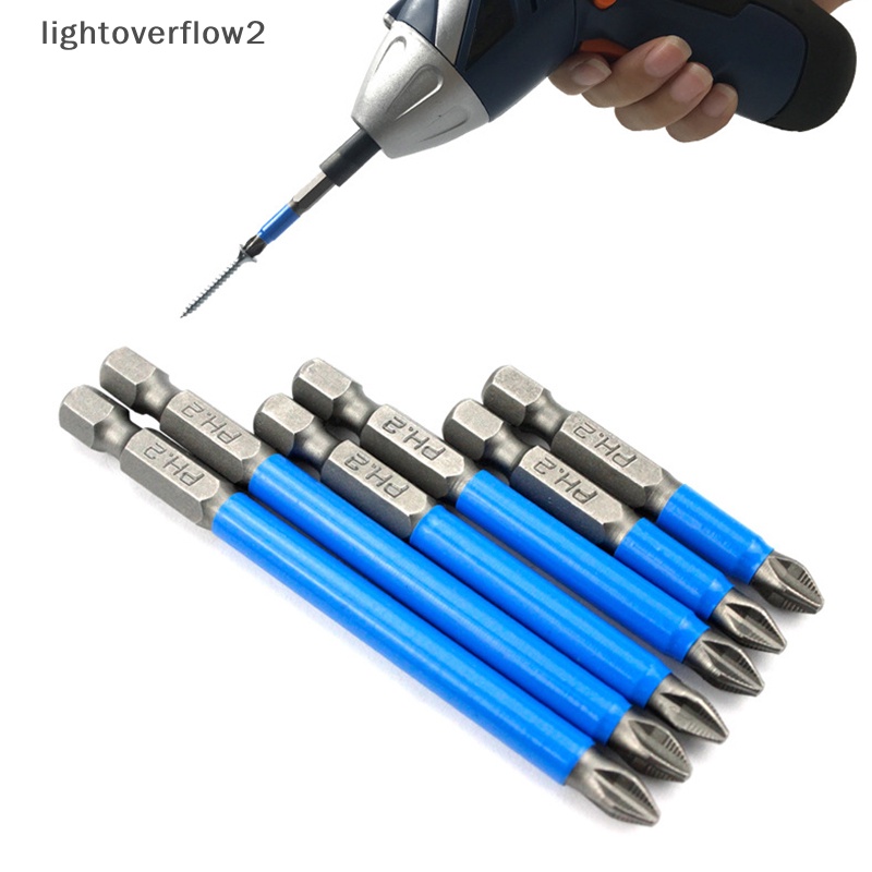 [lightoverflow2] Mata Obeng Listrik Anti Slip Magnetik1Per4 &quot;Hex Shank Presisi PH2 [ID]