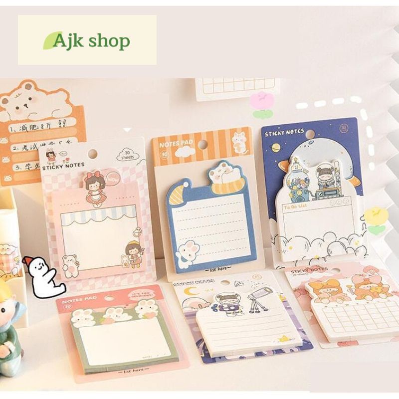 Sticky Note Karakter Kertas Memo 40 Halaman Karakter Lucu