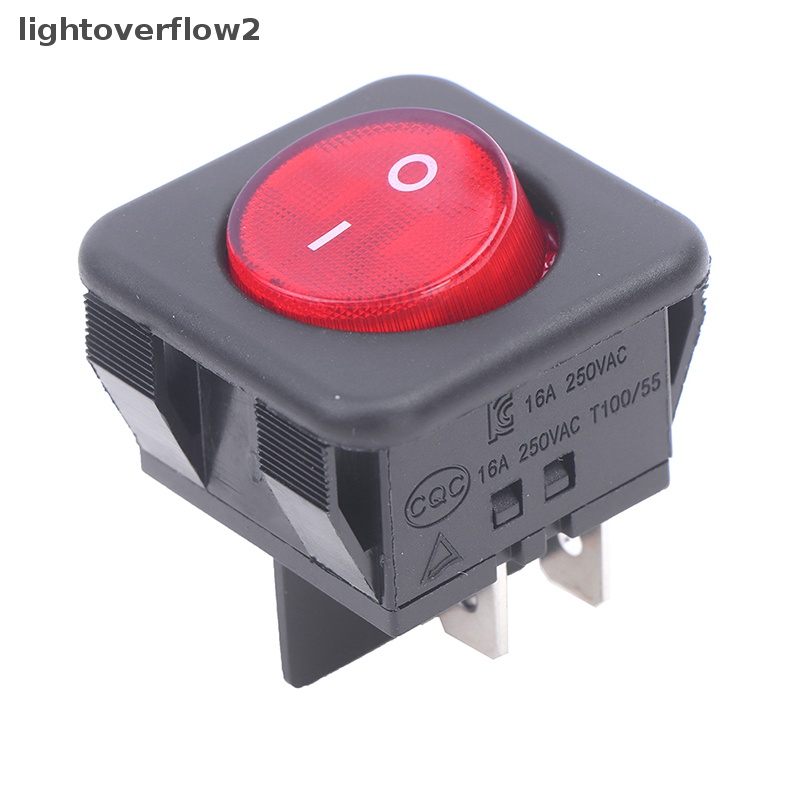 [lightoverflow2] 4pins RK1-05N Iluminasi Saklar Rocker Switch Mini Saklar Perahu Tahan Air Oilproof Rocker Switch [ID]