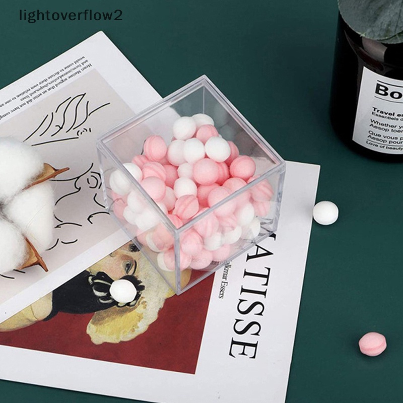 [lightoverflow2] Clear Acryl Cube Favor Box of Plexi Acrylic Glass Plastic Storage Pesta Pernikahan Paket Hadiah Organizer Penggunaan Kantor Rumah [ID]