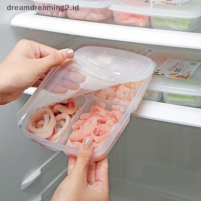 (drea) Kulkas Daging Beku Kotak Penyimpanan Empat Kompartemen Food-grade Freezer Box//