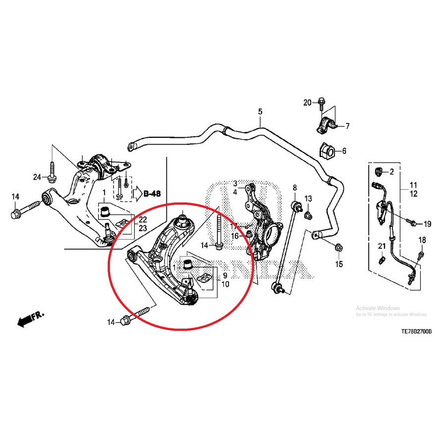 Lower arm depan mobilio 2014 2015 2016 2017 2018 2019 2020 brv 2016-on