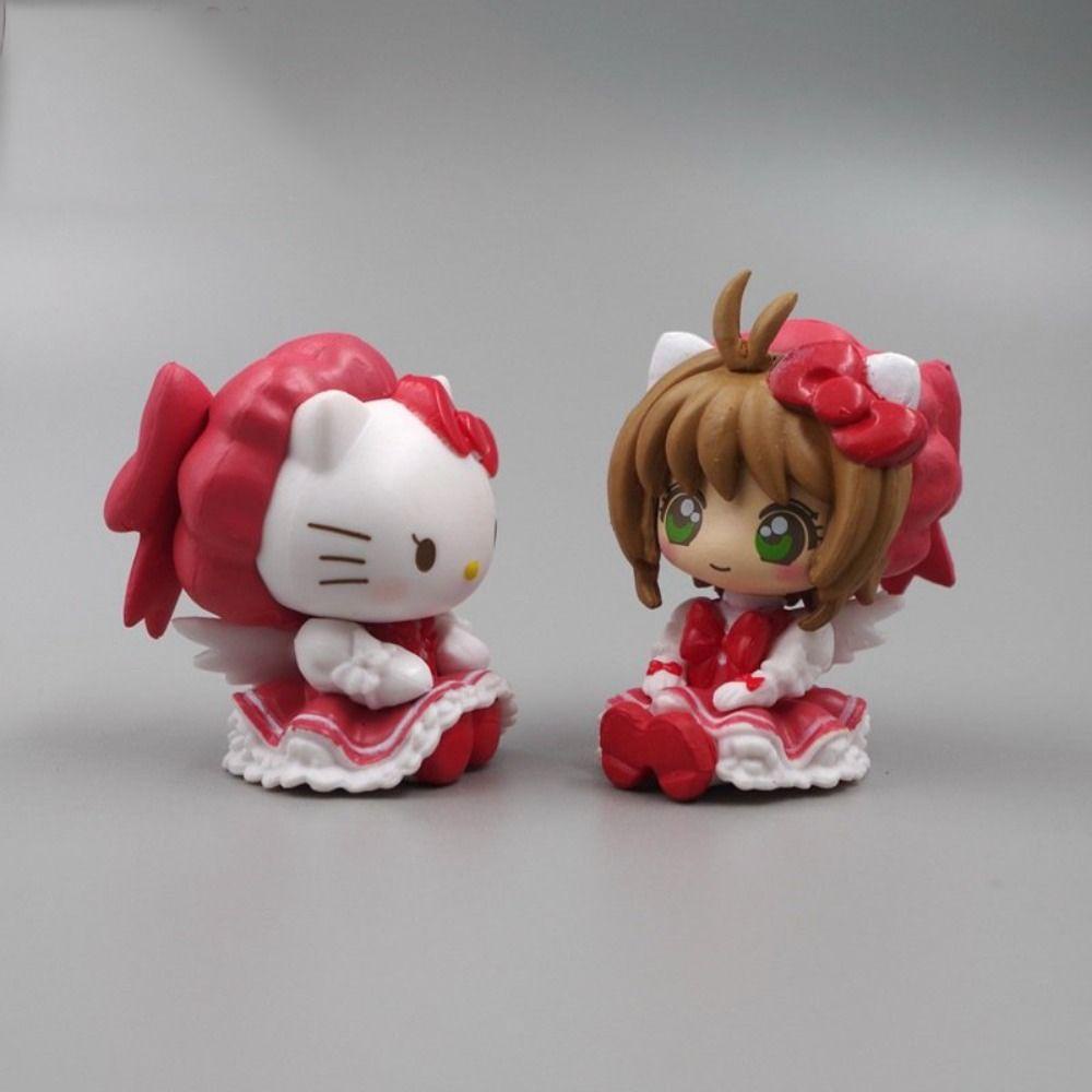 Lanfy Kuromi Mainan Boneka 5pcs Aksesoris Desktop Dekorasi Cardcaptor Sakura Ornamen Cinnamoroll Karakter Kartun