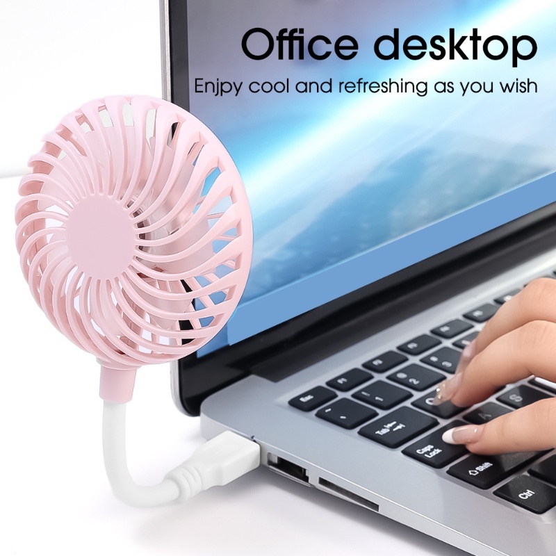 Adjustable Stylish Indah USB In-line Kipas Angin Multifungsi Musim Panas Pendingin Kantor Asrama Desktop Luar Ruangan Portabel Saku Silent Mini Fan