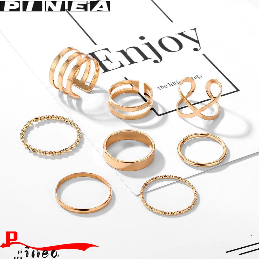 Set Cincin Hati Nanas Retro Bohemian Vintage Knuckle Rings