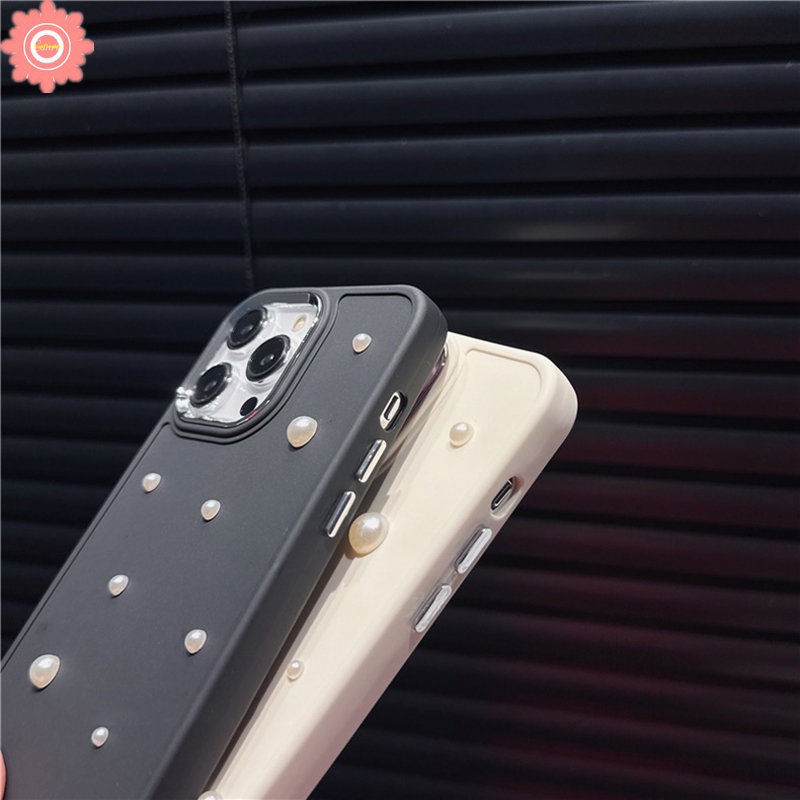 IPHONE Casing Electroplate Mewah Kompatibel Untuk Iphone11 13 14 12 Pro MAX 7plus 8plus 14 7 8 Plus XR X XS MAX 3D Mutiara Romantis Langit Berbintang Plating Tahan Guncangan Casing Belakang TPU Lembut