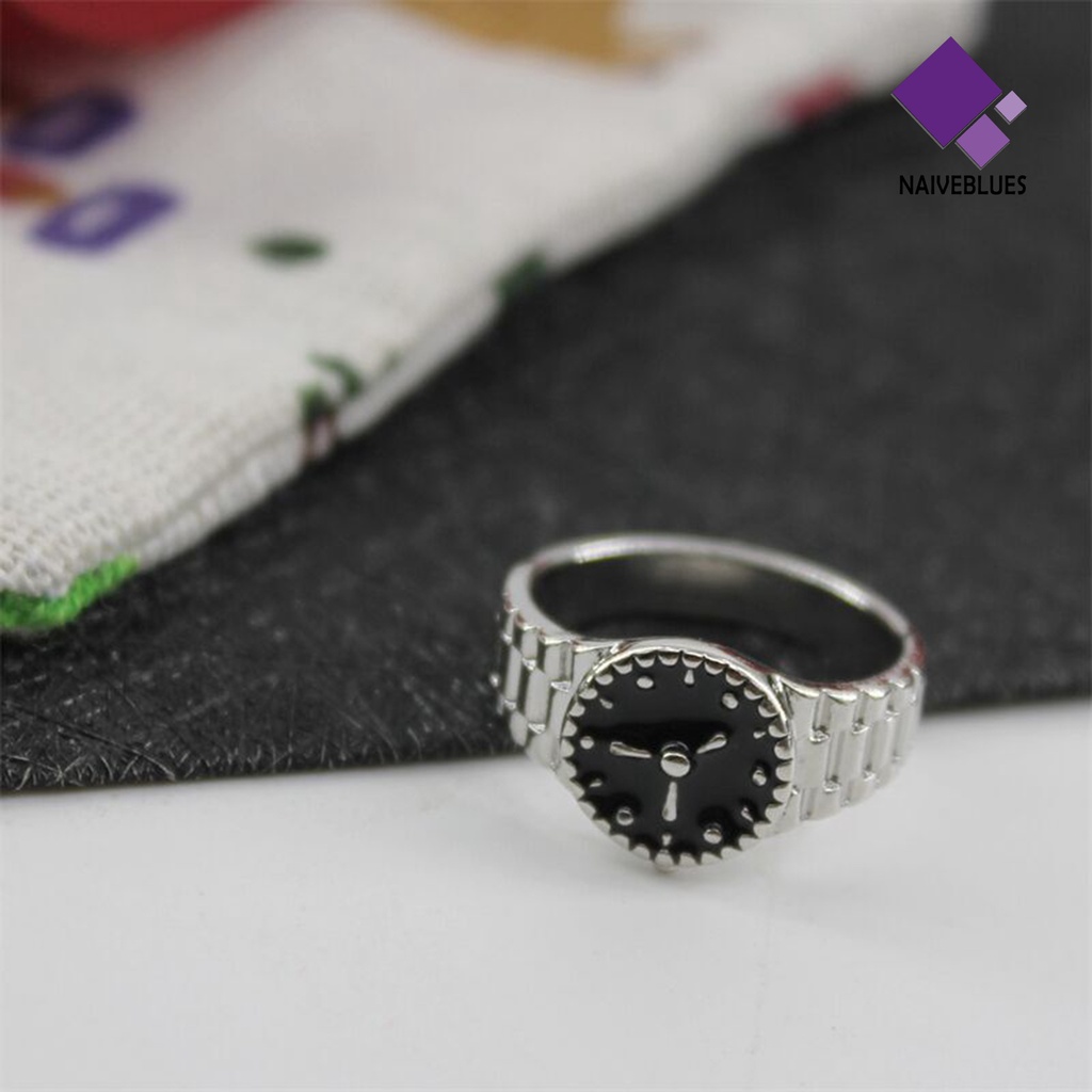 &lt; Naiveblues &gt; Jam Tangan Cincin Jari Bentuk Ins Style Jewelry Bright Luster Chic Ring Party