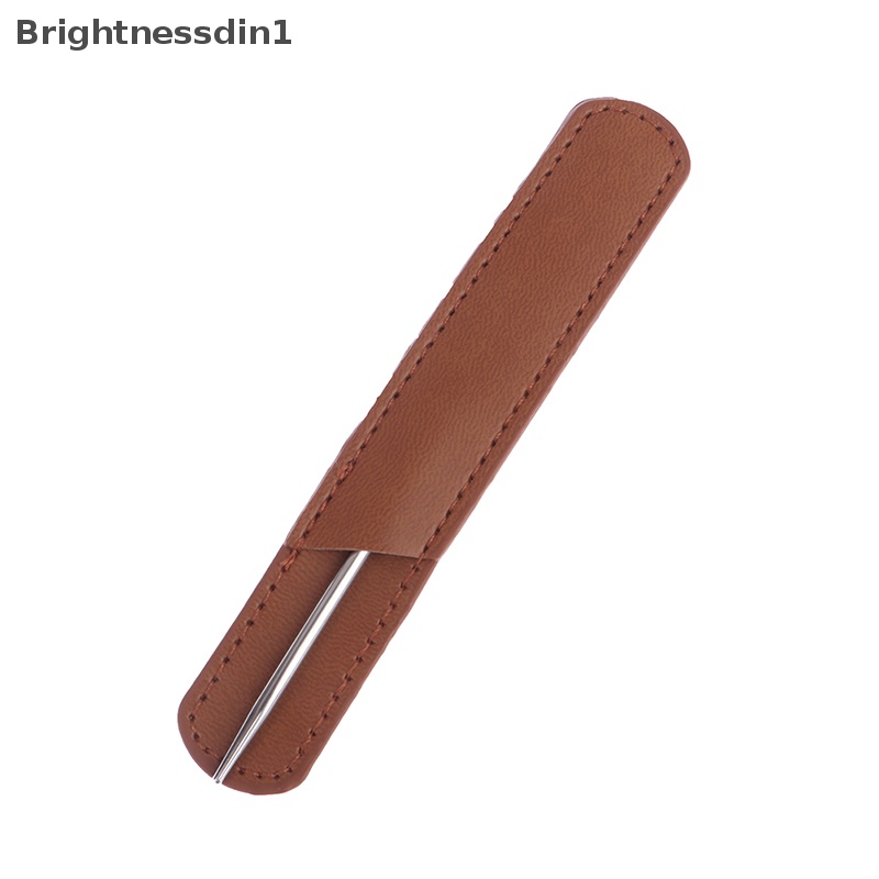 [Brightnessdin1] 1pcs Stainless Steel Dual Head Makeup Toner Spatula Tongkat Pencampuran Foundation Butik