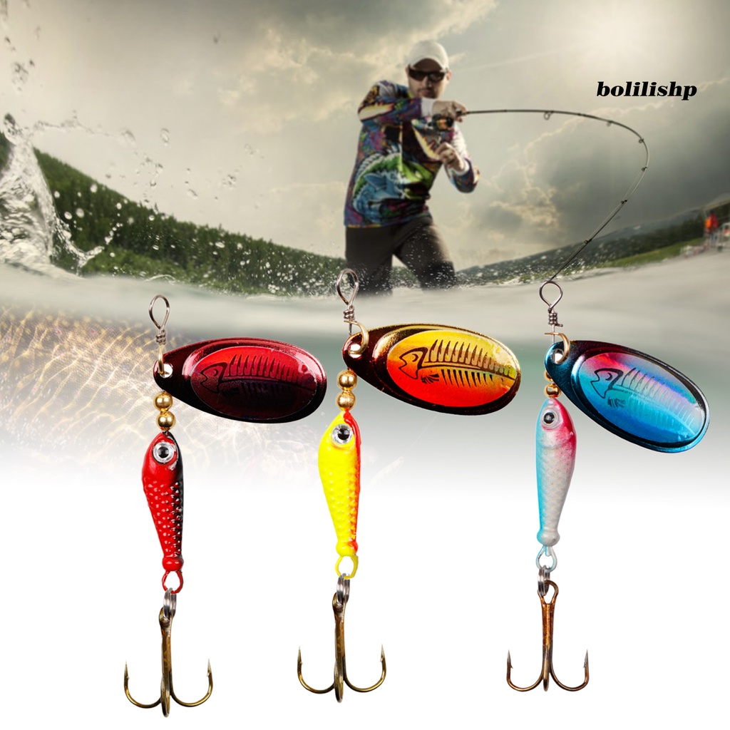 Bo-9g/7cm Umpan Pancing Bentuk Hidup Tahan Air Rotary Payet Treble Hook Reusable Angling Stainless Tajam Hook Spinner Umpan Perlengkapan Memancing