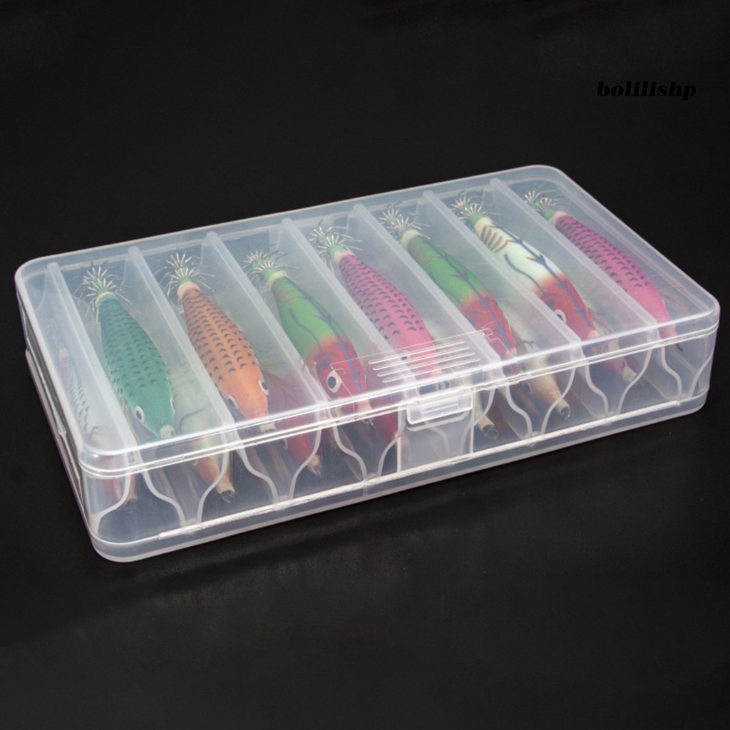 Bo-14pcs/box Umpan Buatan Fleksibilitas Tinggi Kerajinan Halus Fishing Tackle Luminous Bait Squid Hook Untuk Memancing Di Laut