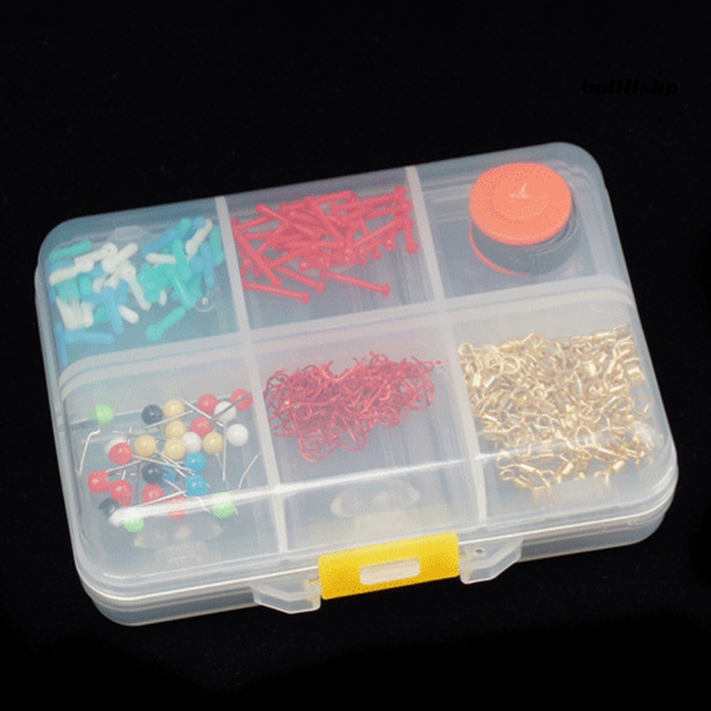 Bo-fishing Tackle Kotak Serbaguna Tahan Air Mini Fishing Lure Umpan 9kisi Persegi Panjang Transparan Case Untuk Pecinta Memancing