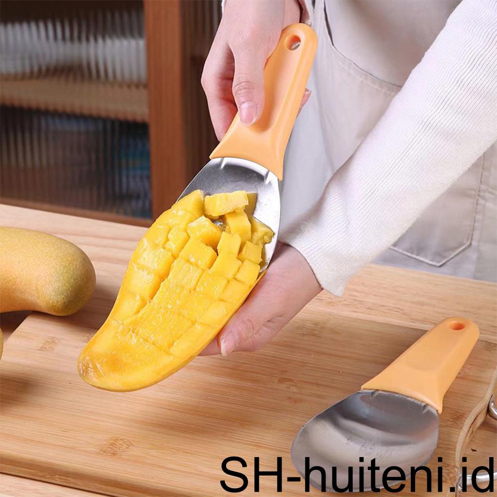 Alat Pembelah Mangga Sendok Buah Gadget Dapur ABS Kenyamanan Serbaguna Multifungsi Compact Size Hemat Tempat