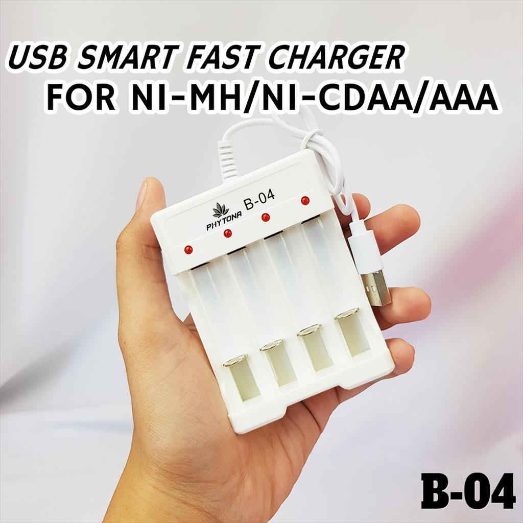 Charger Baterai USB/ Charger  4 Baterai USB / Cas Baterai 4 SLOT 04C