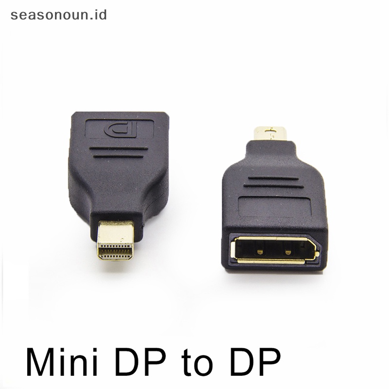 Seasonoun Lapis Emas DisplayPort Mini Male To DisplayPort DP Female Adapter Converter.