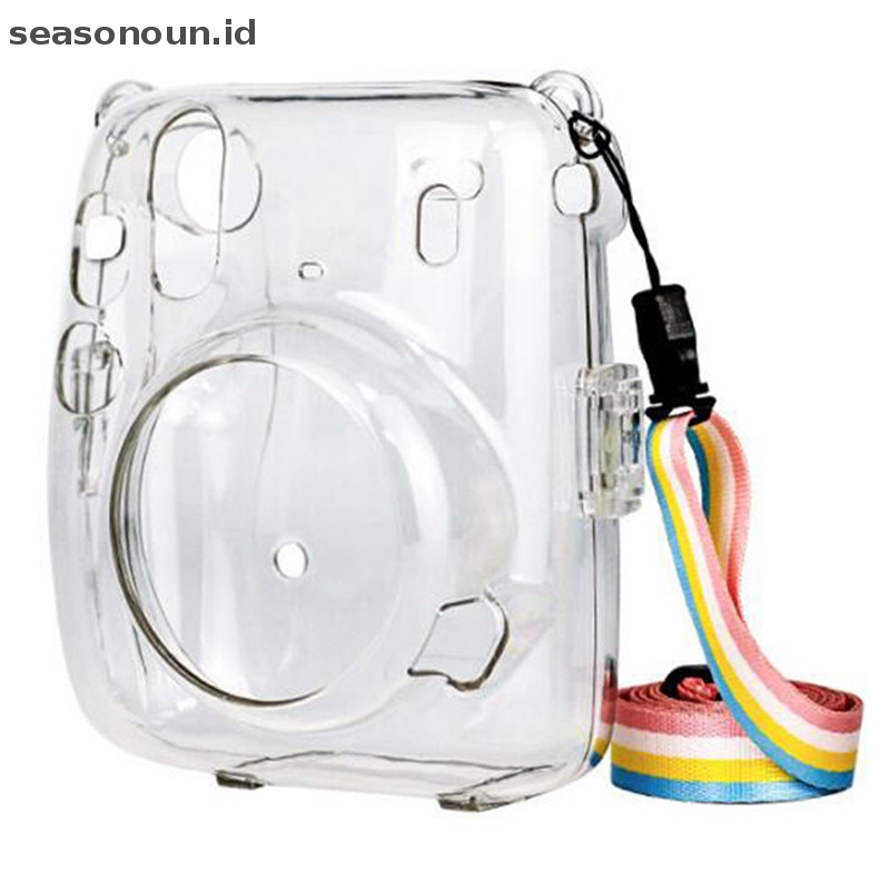 Seasonoun Untuk Instax Mini 11tas Kamera Portable Transparan Camera Bag Case Dengan Strap.