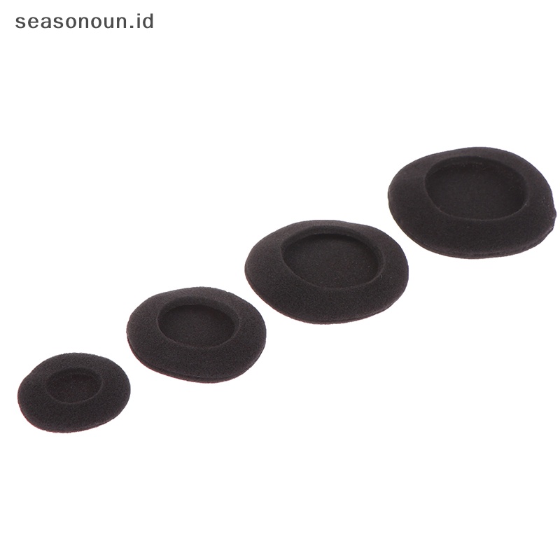 Seasonoun 10Pcs Busa Tebal Earpads Cushions Bantalan Telinga 3.5/4.5/5.5/6cm Untuk Headphone Bulat.