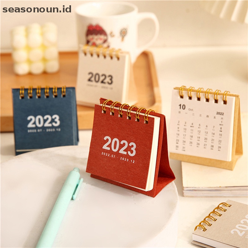 Seasonoun 2023kalender Mini Creative Simple Planner Dekorasi Kalender Meja.