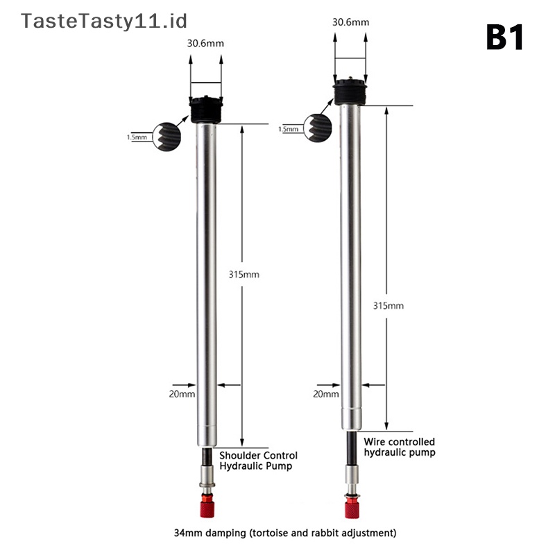 Tastetasty Batang Peredam Minyak Suspensi32/34mm Garpu Depan Bagian Perbaikan Sepeda Baja Alloy Manual Remote Control Aksesoris Sepeda.