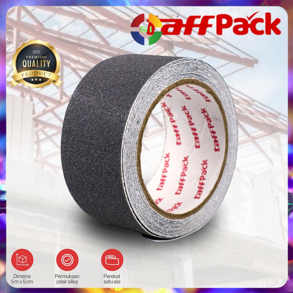 Lakban Tape Safety Grip Anti Slip Strong Traction 5 m x 5 cm - Black