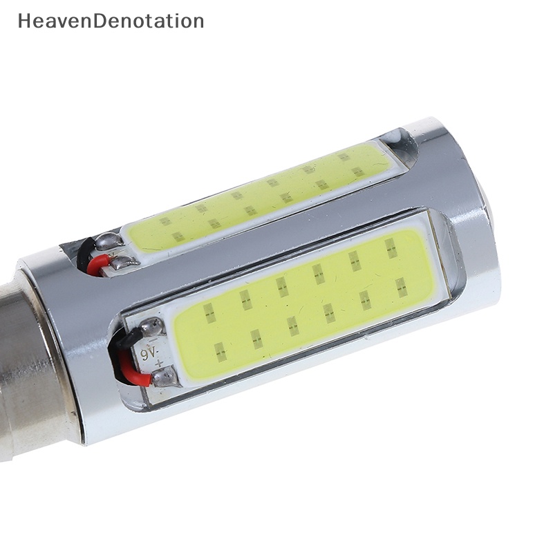 [HeavenDenotation] 1x Putih cOB LED motor Sepeda/ATV headlight bulb Lampu Kabut H6M PX15d P15D25-1 E401 HDV